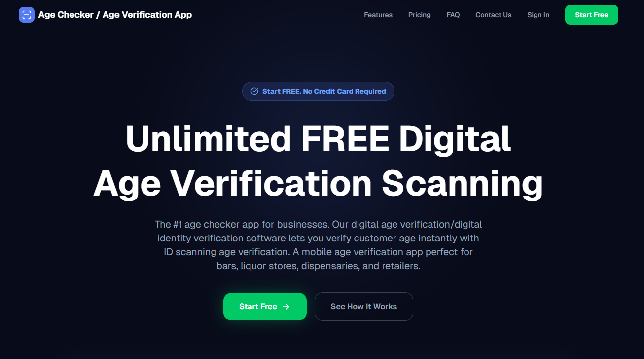 Age Checker Dashboard - QR code scanning interface with camera and scanner modes